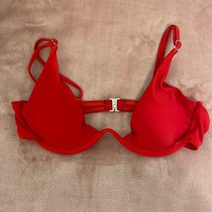Solid Red Bikini Top
